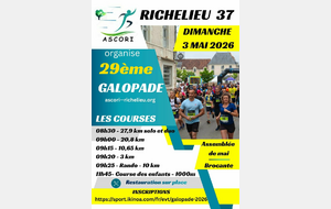 29éme Galopade de Richelieu, les résultats