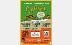 Dimanche 13 septembre , 5 ème Festi Trail de St Benoit la Foret