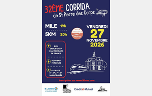 32ème Corrida de Saint-Pierre-des-Corps, Vendredi 27 Novembre 2026