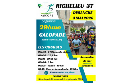 29éme Galopade de Richelieu, les résultats